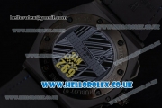 Hublot King Power Chrono Japanese Miyota OS20 Quartz PVD Case with Orange Dial and Orange Leather Strap