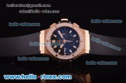 Hublot Big Bang Diamond Bezel Hub4100 Rose Gold Case with Black Dial and Black Rubber Strap-1:1 Original