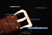 Panerai Luminor Marina PAM00366 Manual Winding Movement ETA Coating Case with Black Dial and Brown Leather Strap