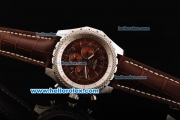 Breitling For Bentley Chronograph Quartz Movement with Brown Dial and Brown Leather Strap