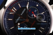 Ulysse Nardin Maxi Marine Swiss Valjoux 7750 Automatic Movement Blue Dial with Blue Rubber Strap