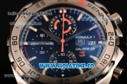 Tag Heuer Formula 1 Calibre 16 Miyota OS10 Quartz Steel Case with Blue Dial and Stick Markers