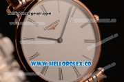 Longines La Grande Classique SWISS QUARTZ Two Tone Case with White Dial Roman Numeral Markers and Two Tone Bracelet