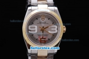 Rolex Air-King Oyster Perpetual Automatic Two Tone with White Dial-New Version