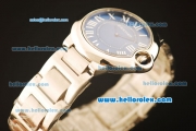 Cartier Ballon bleu de Swiss ETA Quartz Full Steel with Blue Dial and Roman Markers