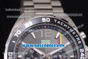 Tag Heuer Formula 1. James Hunt Miyota Quartz Stainless Steel Case/Bracelet with Grey Dial and Stick/Arabic Numeral Markers