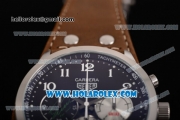 Tag Heuer Carrera Specail Edition Chrono Miyota Quartz Steel Case with Black Dial Brown Leather Strap and Arabic Numeral Markers