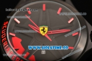 Ferrari Scuderia Ferrari Orologi 2015 Miyota 2035 Quartz PVD Case with Black Dial and Red Stick Markers