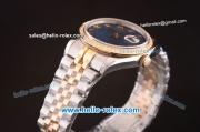 Rolex Datejust Automatic Two Tone with Diamond Bezel and Blue Jubilee Dial - ETA Coating