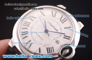 Cartier Ballon bleu de Automatic Steel Case with White Dial and Black Leather Strap