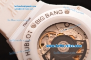 Hublot Big Bang Caviar Swiss ETA 2836 Automatic Ceramic Case with White Rubber Strap and White Dial 1:1 Original