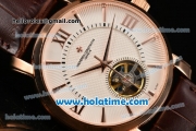 Vacheron Constantin Malte Asia ST17 With Tourbillon Automatic Rose Gold Case with White Dial and Stick/Roman Numeral Markers