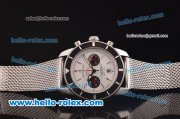 Breitling Superocean Swiss Valjoux 7750 Automatic Steel Case/Strap with White Dial