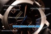 Panerai Luminor 1950 3 Days Chrono Flyback Automatic Asia Automatic Steel Case with Black Dial and Black Leather Strap PAM 524