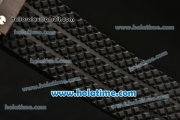 Hublot Big Bang Chronograph Quartz Movement Full Ceramic Case with Black Dial and Black Rubber Strap-Silver Numeral Marker