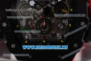 Richard Mille RM 11-03 Swiss Valjoux 7750 Automatic PVD Case with Skeleton Dial and Red Rubber Strap Arabic Numeral Markers