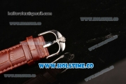 Rolex Cellini Date Asia Automatic Steel Case with Brown Leather Strap White Dial and Silver Stick Markers (New)