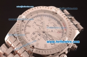 Breitling Chronomat Evolution Working Chronograph Automatic Movement with White Dial and Silver Stick Marker-SS Strap