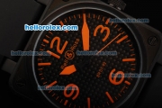 Bell & Ross BR 01-92 Automatic Movement PVD Case with Black Dial and Orange Marking