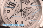 Cartier Calibre De Swiss ETA 2824 Automatic Full Steel with White Dial