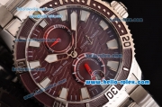 Ulysse Nardin Maxi Marine Diver Asia ST25 Automatic Stainless Steel Case with Stainless Steel Strap and Brown Dial