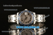 Rolex Datejust Pearlmaster 39MM Asia 2813 Automatic Steel Case/Bracelet with Diamonds Dial and Sapphires Bezel