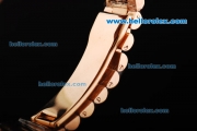 Rolex Day-Date Swiss ETA 2836 Automatic Movement Rose Gold Case with White Dial and Diamond Hour Markers