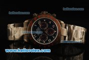 Rolex Daytona Chronograph Swiss Valjoux 7750 Automatic Movement PVD Case with Blue Dial and PVD Strap