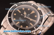 Rolex Oyster Perpetual Submariner Asia 2813 Automatic Full Steel with Black Bezel and Yellow Markers-ETA Coating