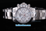 Rolex Daytona Chronometer Automatic with White Dial-Diamond Marking and White Bezel