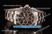 Rolex Daytona Chrono Swiss Valjoux 7750 Automatic Stainless Steel Case/Bracelet with Black Dial and Stick Markers (BP)