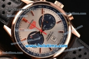 Tag Heuer Carrera Calibre 17 Chrono Miyota OS20 Quartz Rose Gold Case with White Dial and Stick Markers