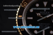 Rolex Submariner Clone Rolex 3135 Automatic Two Tone Case/Bracelet with Black Dial and Dot Markers (BP)