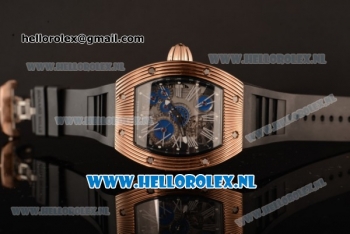 Richard Mille RM 018 Tourbillon Hommage a Boucheron 9015 Auto Rose Gold Case with Skeleton Dial and Black Rubber Strap