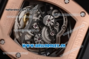 Richard Mille RM053 Asia Automatic Rose Gold Case with Skeleton Dial and Black Rubber Strap