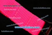 Rolex Sea-Dweller Deepsea Asia 2813 Automatic PVD Case with Hot Pink Nylon Strap and White Markers
