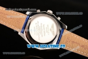 Breitling Bentley Tourbillon Automatic Movement Steel Case with Stick Markers and Blue Leather Strap