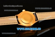 Rolex Cellini Time Asia 2813 Automatic Yellow Gold Case with Black/Red Dial and Stick Markers