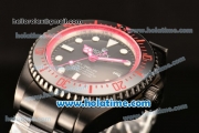 Rolex Sea-Dweller Deepsea Asia 2813 Automatic PVD Case/Strap with Black Dial and Hot Pink Diver Index