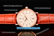 IWC Portofino Automatic Miyota 9015 Automatic Rose Gold Case with White Dial and Stick Markers