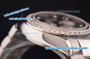 Rolex Daytona Swiss Valjoux 7750-SHG Automatic Steel Case/Strap with Black Dial and Diamond Bezel