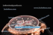 Chopard Mille Miglia Chrono Miyota Quartz Rose Gold Case with Black Rubber Bracelet Black Dial and Stick Markers