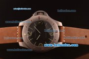 Panerai Radiomir Swiss ETA 6497 Manual Winding Titanium Case with Black Dial and Brown Leather Strap-1:1 Original