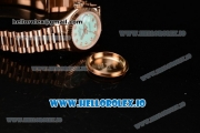 Rolex Datejust Swiss ETA 2671 Automatic Rose Gold Case with Diamonds Markers Green Dial and Rose Gold Bracelet (BP)