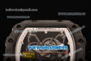 Richard Mille RM35-01 Bubba Watson Tourbillon Manual Winding Carbon Fiber Case with Skeleton Dial and White Dot Markers - White Inner Bezel