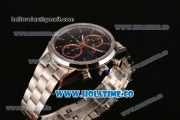 Tag Heuer Carrera Calibre 1887 Chrono Swiss Valjoux 7750 Automatic Full Steel with Rose Gold Stick Markers and Black Dial