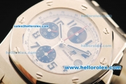 Audemars Piguet Royal Oak Offshore Chronograph Swiss Valjoux 7750 Automatic Movement Steel Case with White Rubber Strap