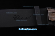 Chopard Gran Turismo GT XL Quartz Movement with Black Dial and PVD Case-Rubber Strap