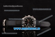 Omega Seamaster Planet Ocean Chrono Swiss Valjoux 7750 Automatic Steel Case with Black Dial Stick Markers and Black Rubber Strap (BP)