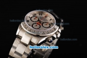 Rolex Daytona Swiss ETA 7750 Automatic Movement Full Steel with Numeral Markers and White Dial